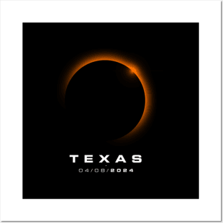 Texas Total Solar Eclipse 2024 - Texas Solar Eclipse Posters and Art